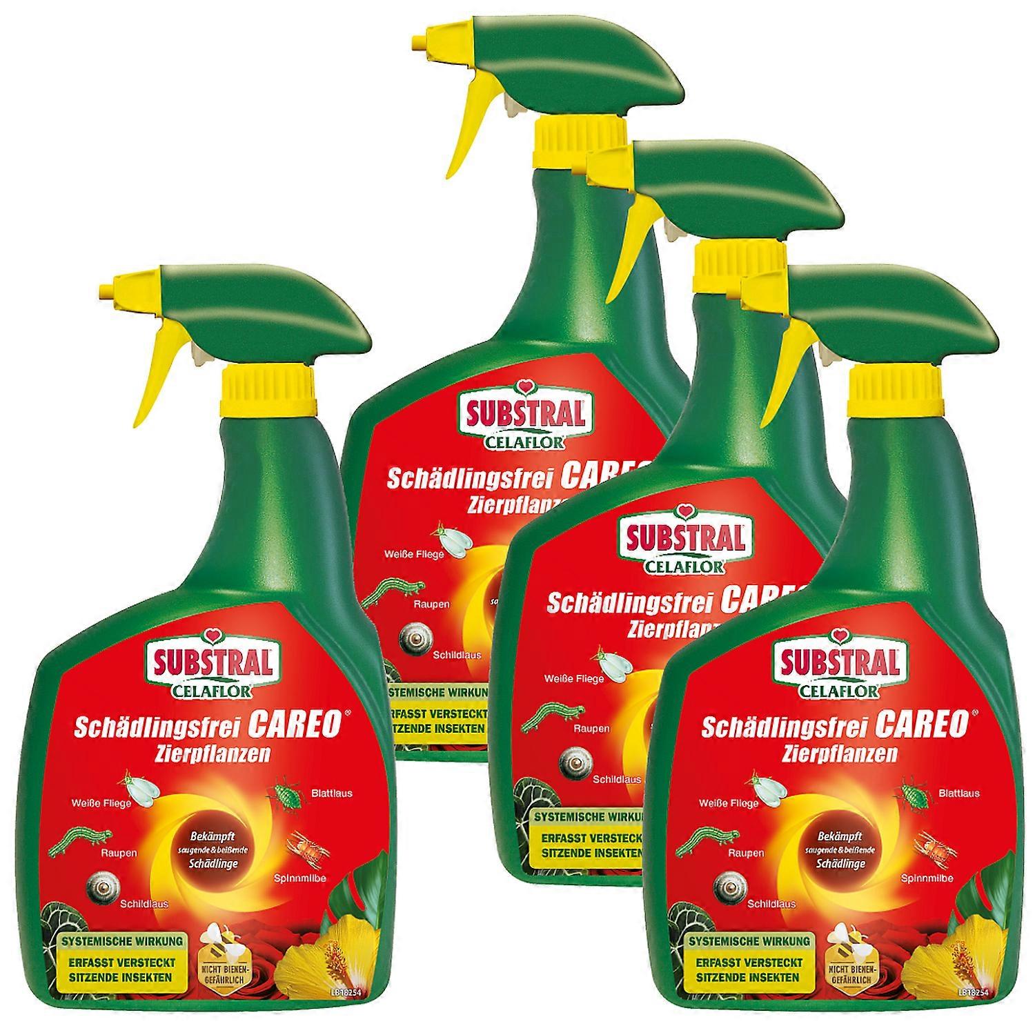 4 x SUBSTRAL® Celaflor® Pest-Free Careo® Ornamental Plant Spray, 800 ml spray bottle