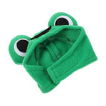 Cute Green Hamster Hat Frog-Shaped Design for Small Pets 2Pcs Hat