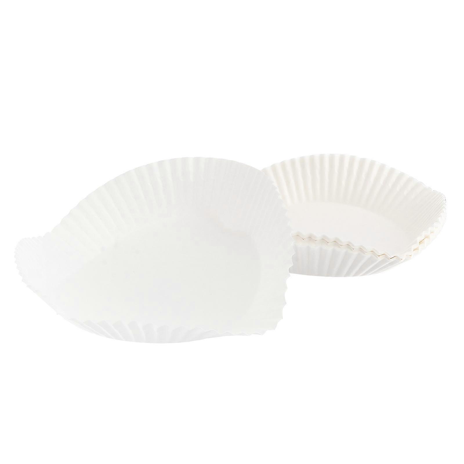 Disposable Paper Liners compatible with Baking 50Pcs White Round