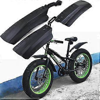 Exquisito guardabarros de bicicleta de nieve de 20 pulgadas 26 pulgadas Fat Bike Fender 2pcs Guardabarros trasero delantero para Fatbike Bikes Ciclismo Guardabarros de bicicleta