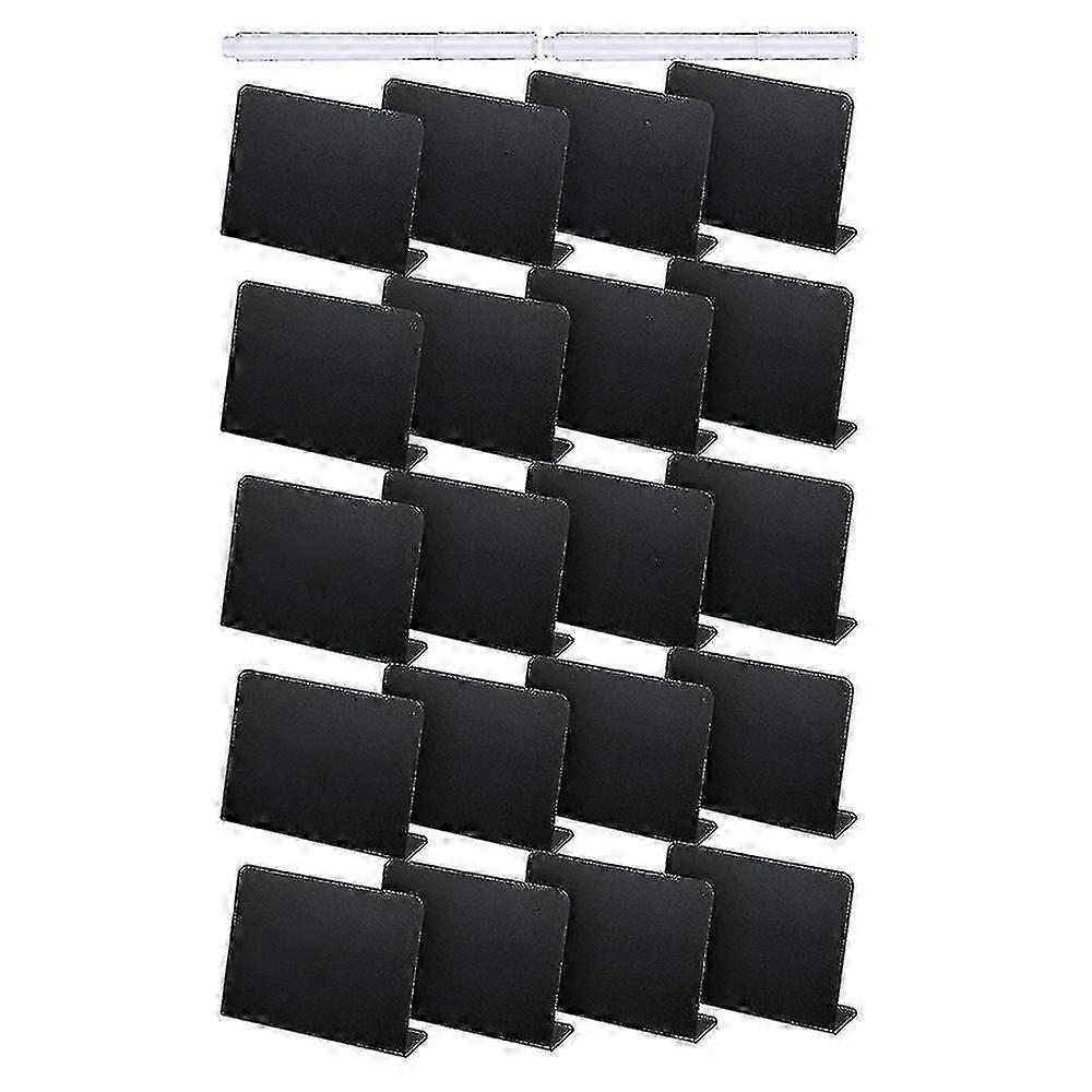 Mini etiquetas de alimentos para festas - 20pcs 4x3 polegadas placas de quadro-negro