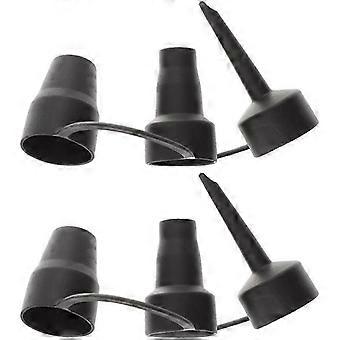 2 Pack Electric Air Pump Adapter 3 Sizes Air Pump Replacement Nozzles Portable Adapter Black