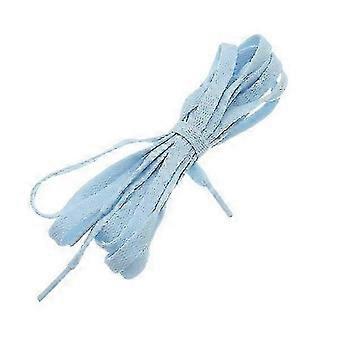 Sky Blue Flat Polyester Shoelaces 160 cm Long for Adult Sneakers and Shoes Lightweight Durable Laces
