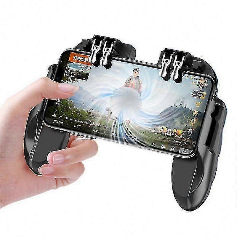 Mobile Game Controllers with Cooling Fan, 4-Trigger Compatible with PUBG & COD Mobile