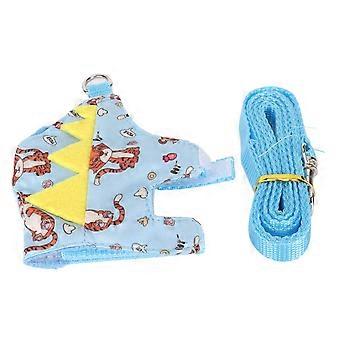 Ferret Harness Leash Adjustable Soft Comfortable Cute Guinea Pig Vest Harness with D Ring for Small Animals Little Tiger