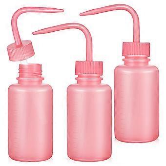 Lash Rinse Bottle Precision Tip for Eyelash Extensions 3Pcs Pink Squeeze Bottles