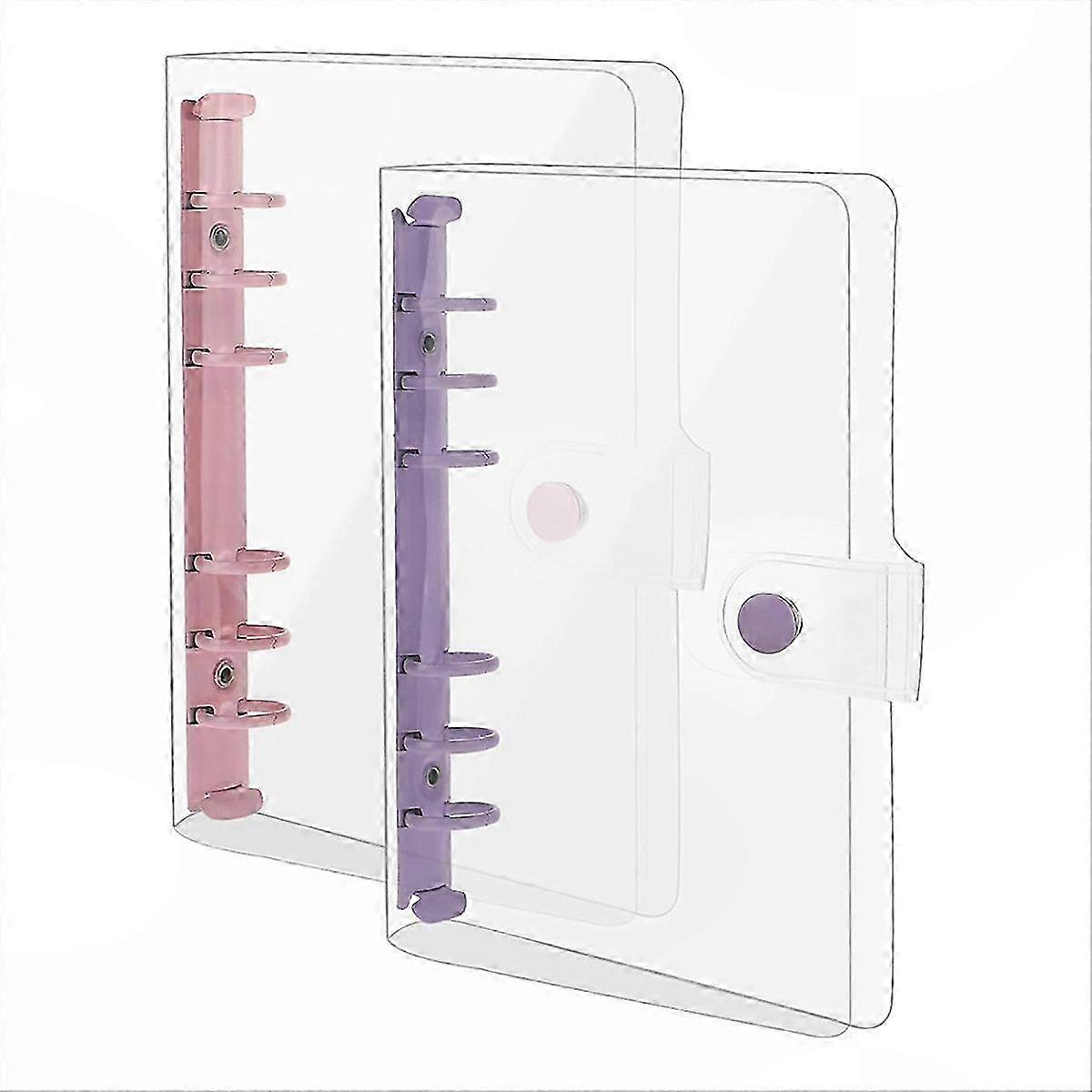 Planner & Budget Binder 2 Pack, A6 Clear Soft PVC 6-Ring Binder