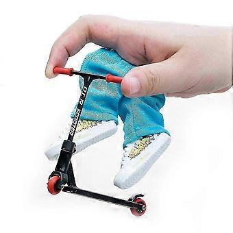 Finger Scooter with Pants, Shoes & Disassembly Kit, for Kids' Trick Play Alloy Finger Scooter Set – Mini