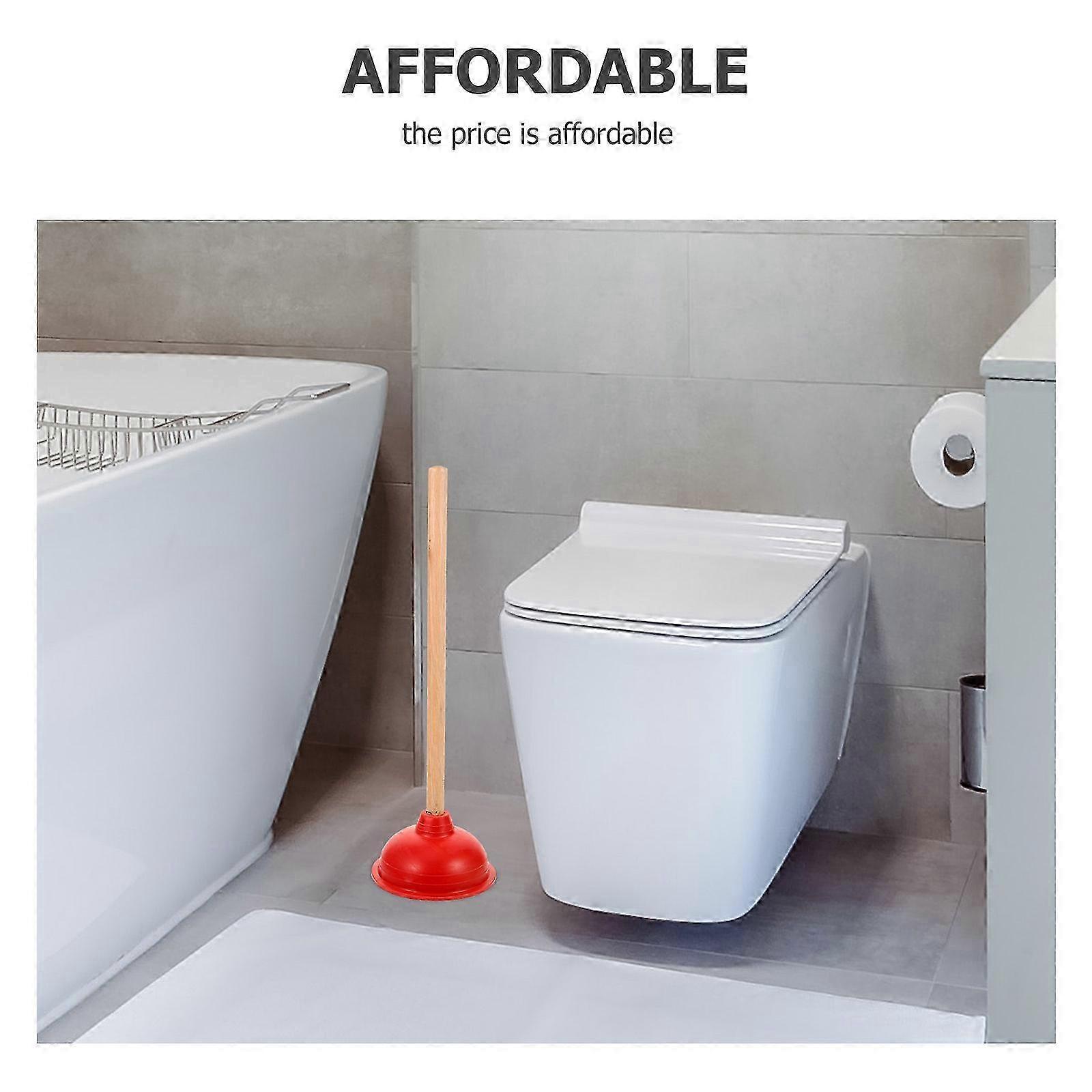 Durable Wood-Handle Plunger