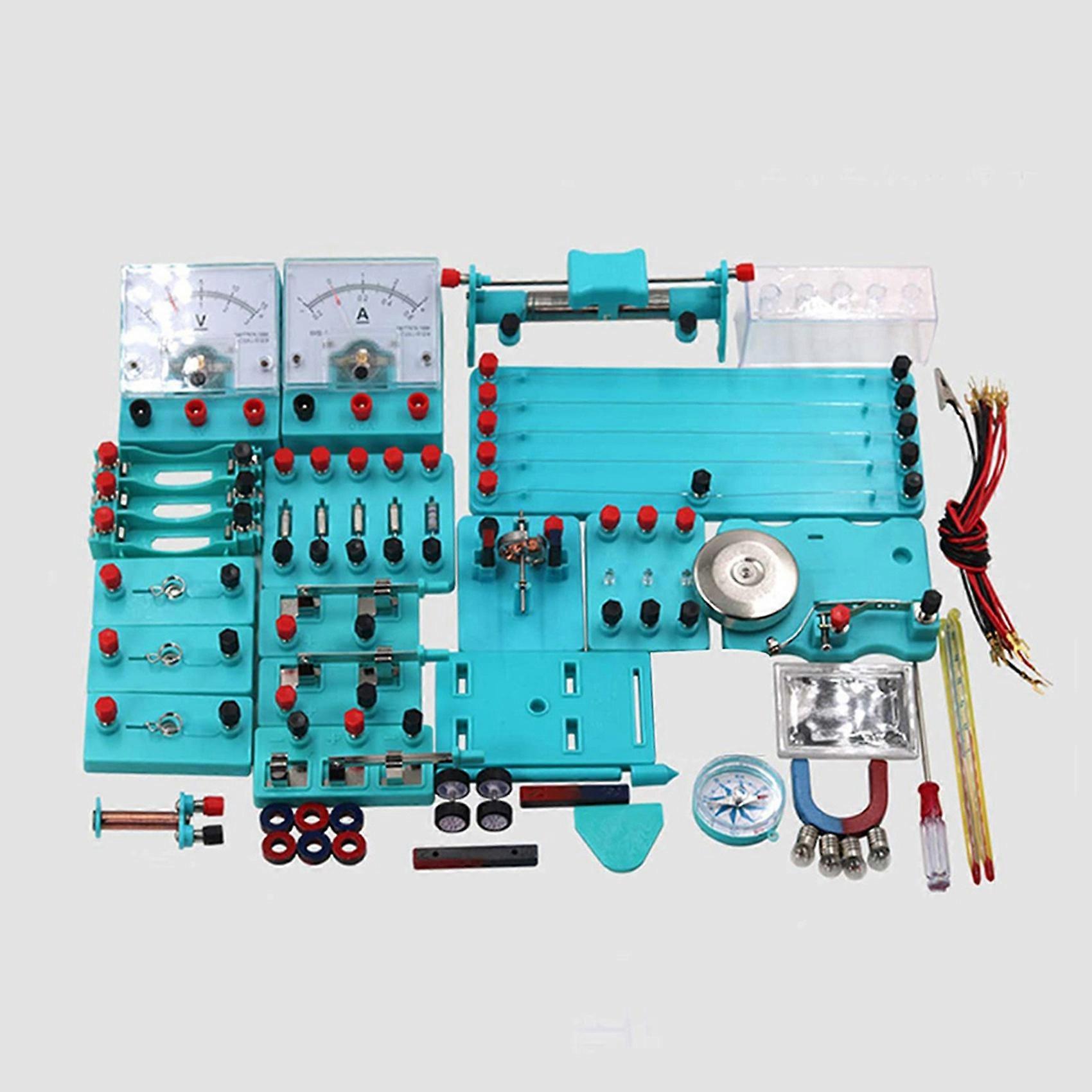 2X Kids Electricity Circuit Learning Kit Physics Experiment Kit Basic Educational ABS Electricity Magnetism