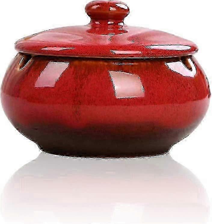 Classical Ceramic Ashtray With Lid