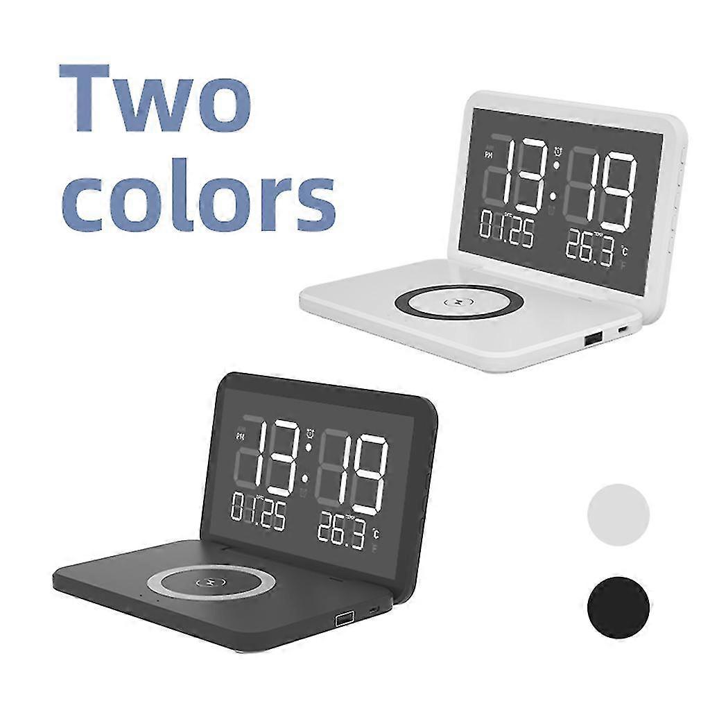 Foldable Smart Clock With Dual Charging