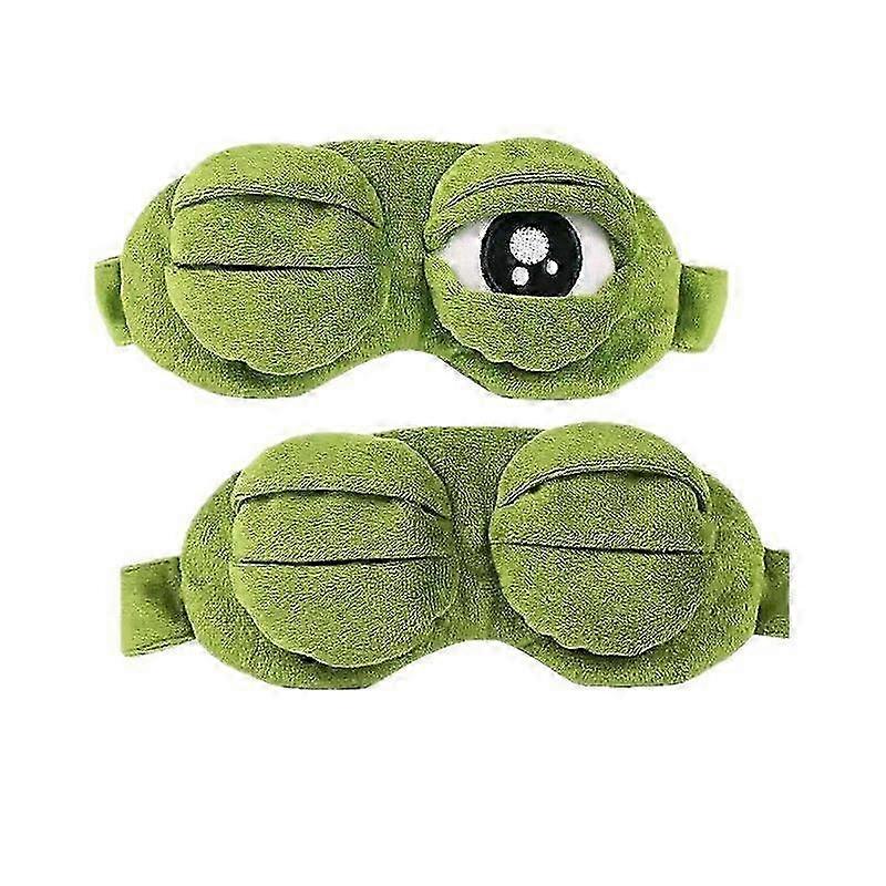 Soft 3D Frog Plush Eye Cover