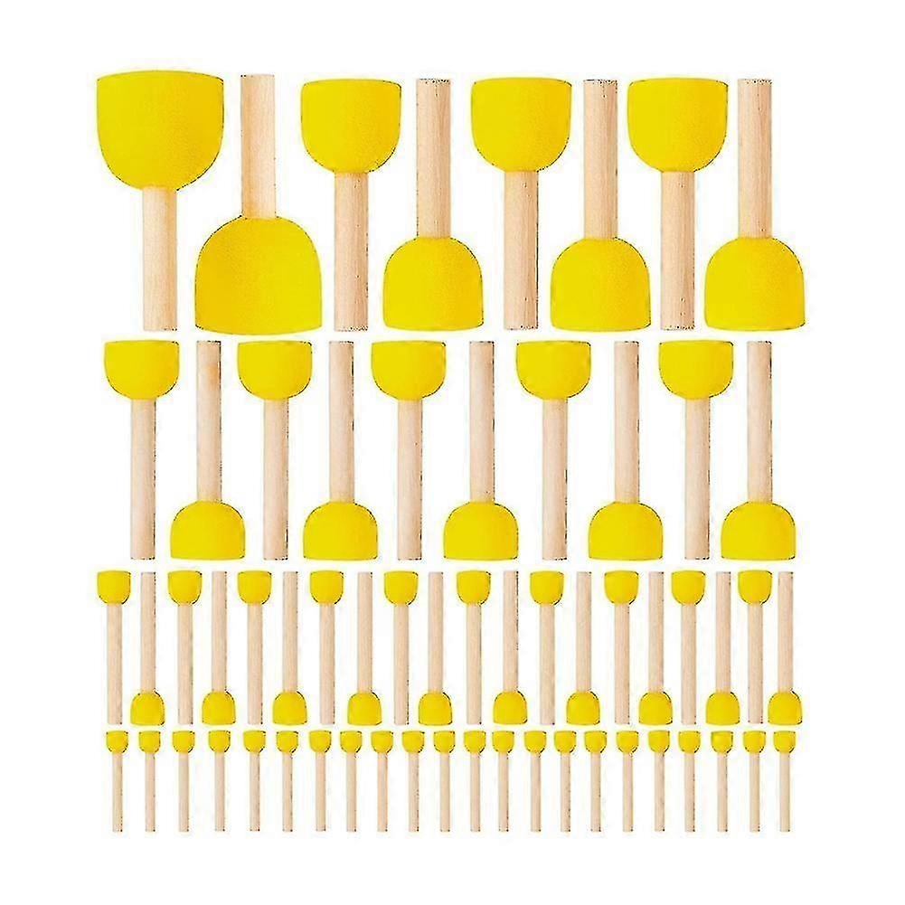 60 Pcs Round Sponge Brushes 5 Sizes