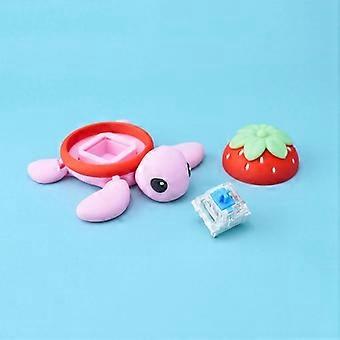 Cute 3D Fruit Turtle Clicker Decompression Toy Stress Relief Keychain Bag Charm for Christmas Stocking Stuffers