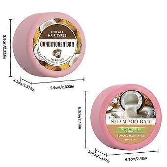 Solid Shampoo and Conditioner Bar Set, Rosemary Olive Coconut Oil Hair Care Bars for Gentle Cleansing and Shine, 100g Each