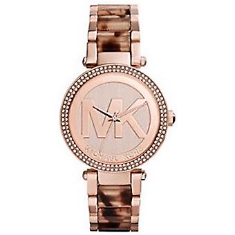 Michael Kors Parker Quartz analoge vrouwen horloge met MK6190 vergulde roestvrijstalen armband
