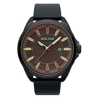 Police checkmate Quartz Analog Man Watch with R1451297002 Cowskin Bracelet