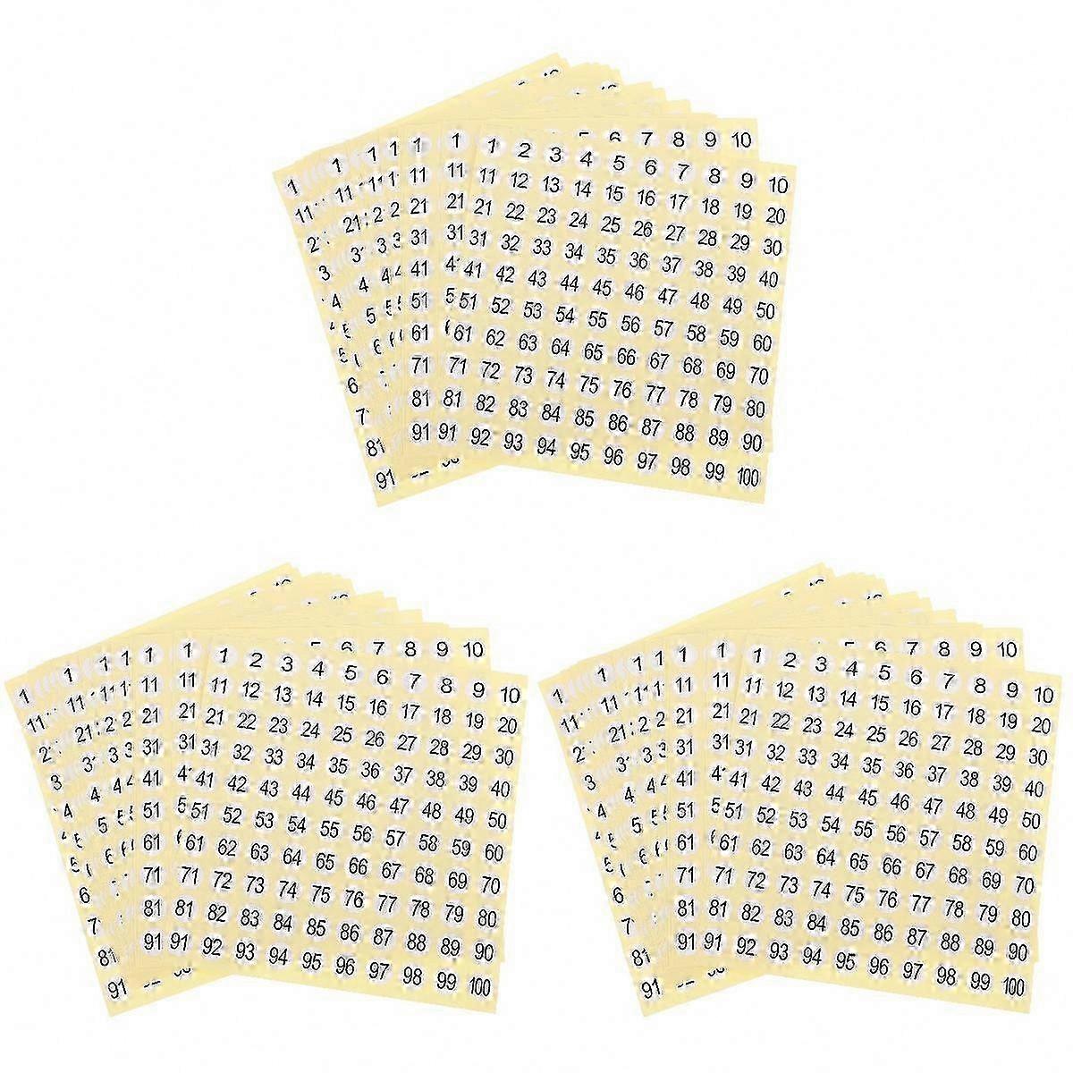 Round Numbered Stickers for Labeling, 45 Sheets