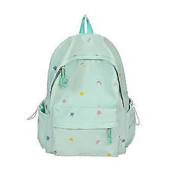 Japanese Style Backpack with Star Embroidery, Ergonomic Design, Durable Nylon for Daily Travel