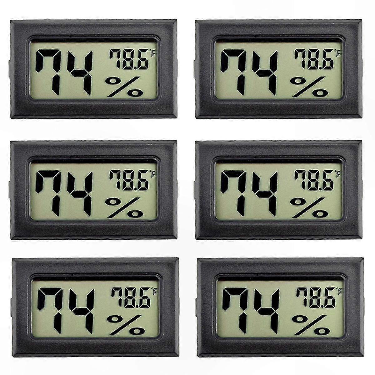 Digital Hygrometer Thermometer 6-Pack