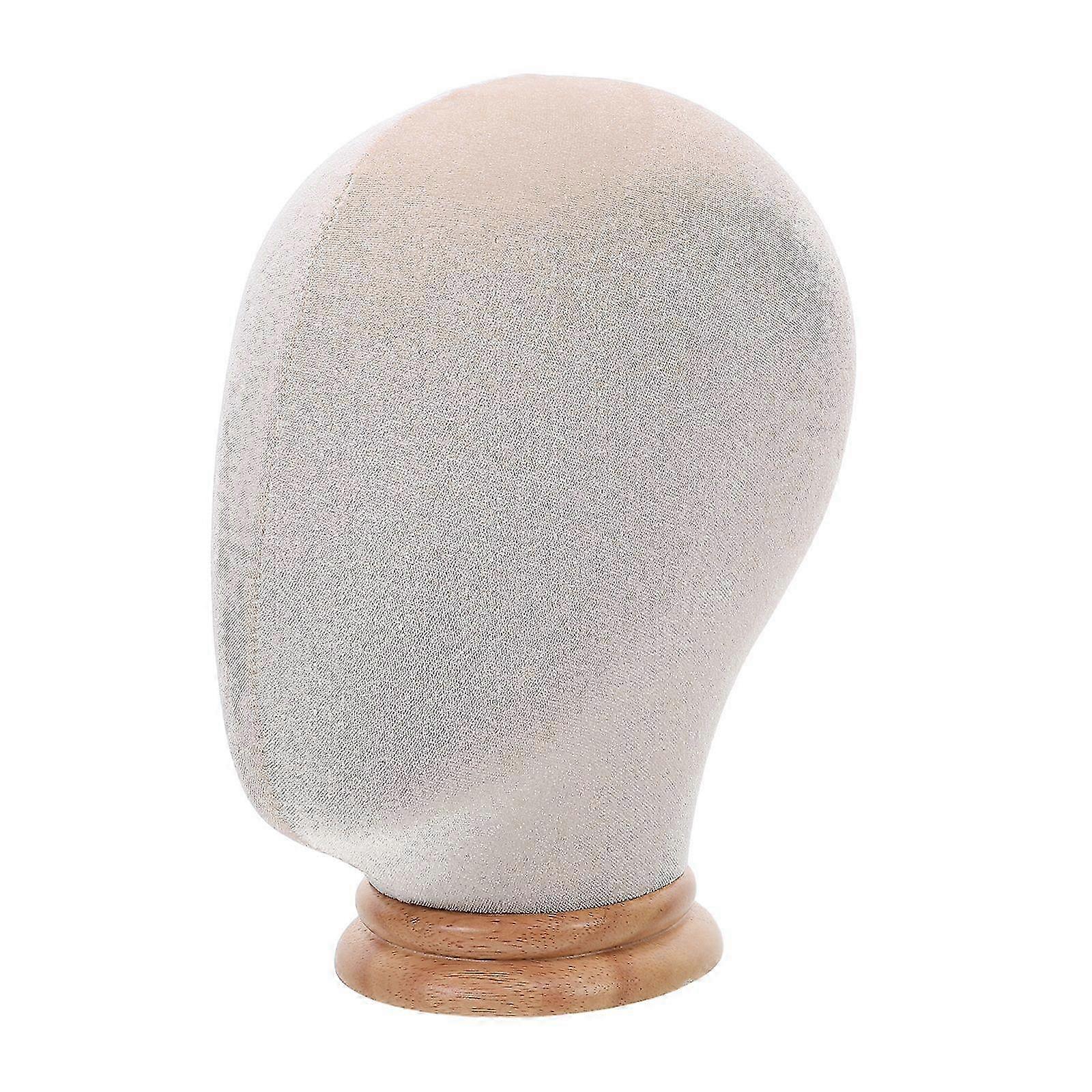 Wooden Base Wig Head Display Stand