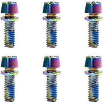 6 Pcs M6*18mm Bicycle Stem Bolts ,Bike Brake Screws ,Bicycle Disc Brake Clamp Set Screw, for Mountain Bike Mtb Stem Bolts-bj