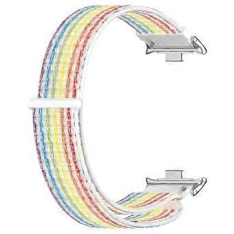 klokkerem nylon flettet stropp loop-back klokkeband tilbehør til xiaomi band 9 pro / 8 pro / redmi klokke4