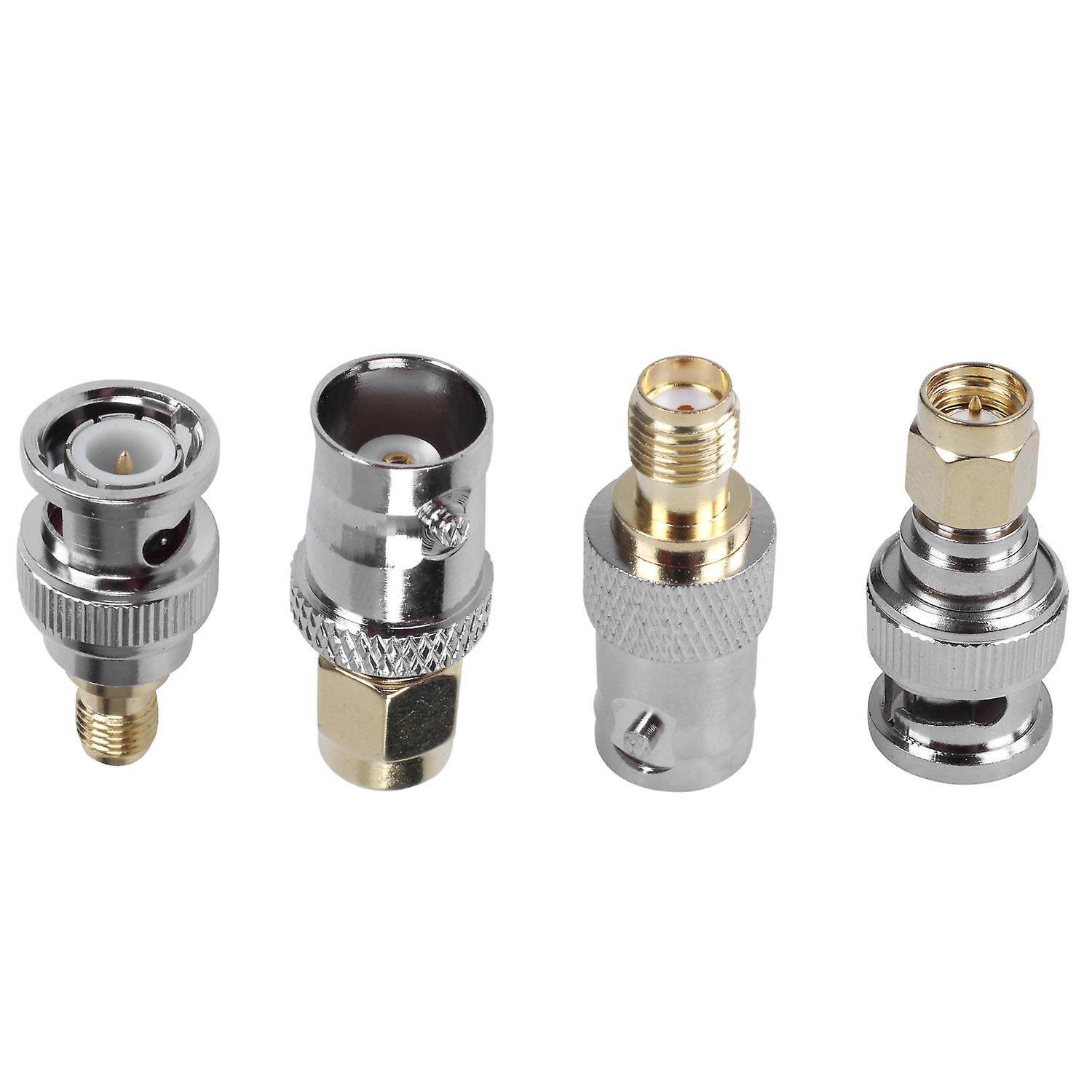 to BNC Kits RF Coaxial Adapter Male Female Coax Connector 4 Pieces