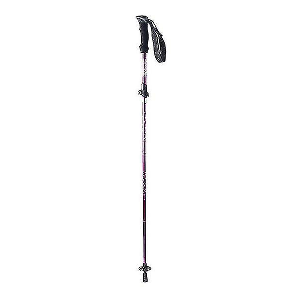Five-section Folding Trekking Stick Aluminum Alloy Outdoor Straight Handle Curved Handle Hand Trekking Walking Stick Can Be Folded And Multi-functiona