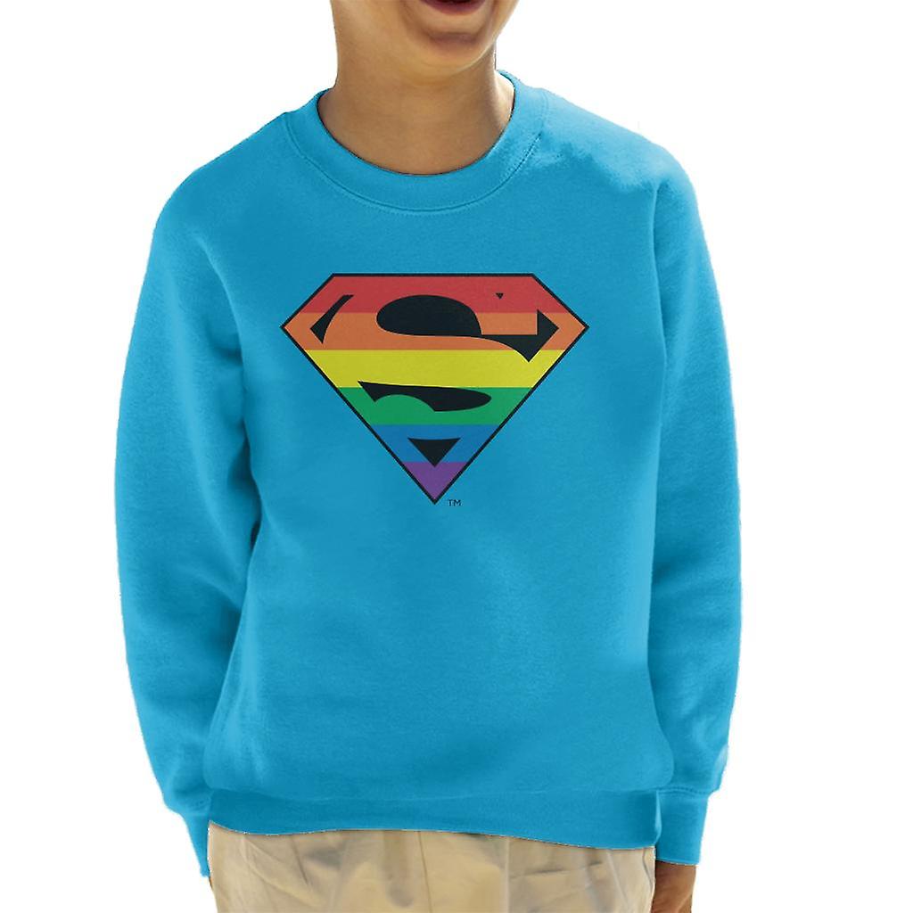 Superman Rainbow Logo Kid's Sweatshirt