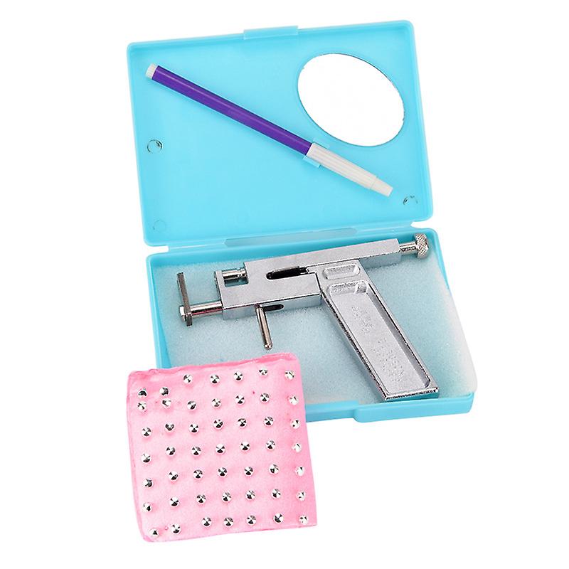 Steel Ear Nose Navel Body Piercing Gun With 98x Studs Tool Kit Set Professional