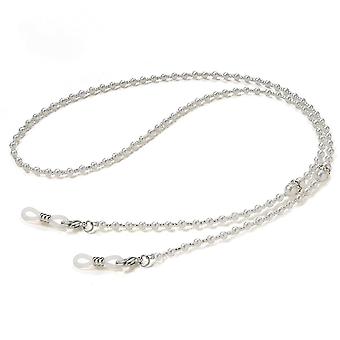 White Pearl Beaded Eyeglass Chain , Eyewear Sunglasses Cord Neck Strap Holder