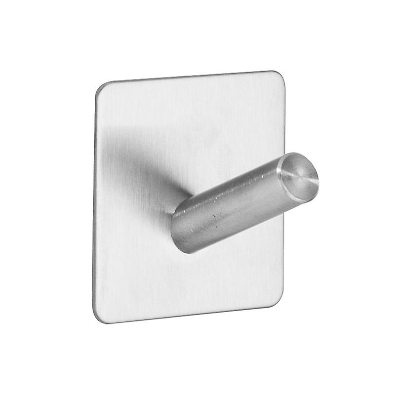 4 towel hooks, self-adhesive towel rack, silver
