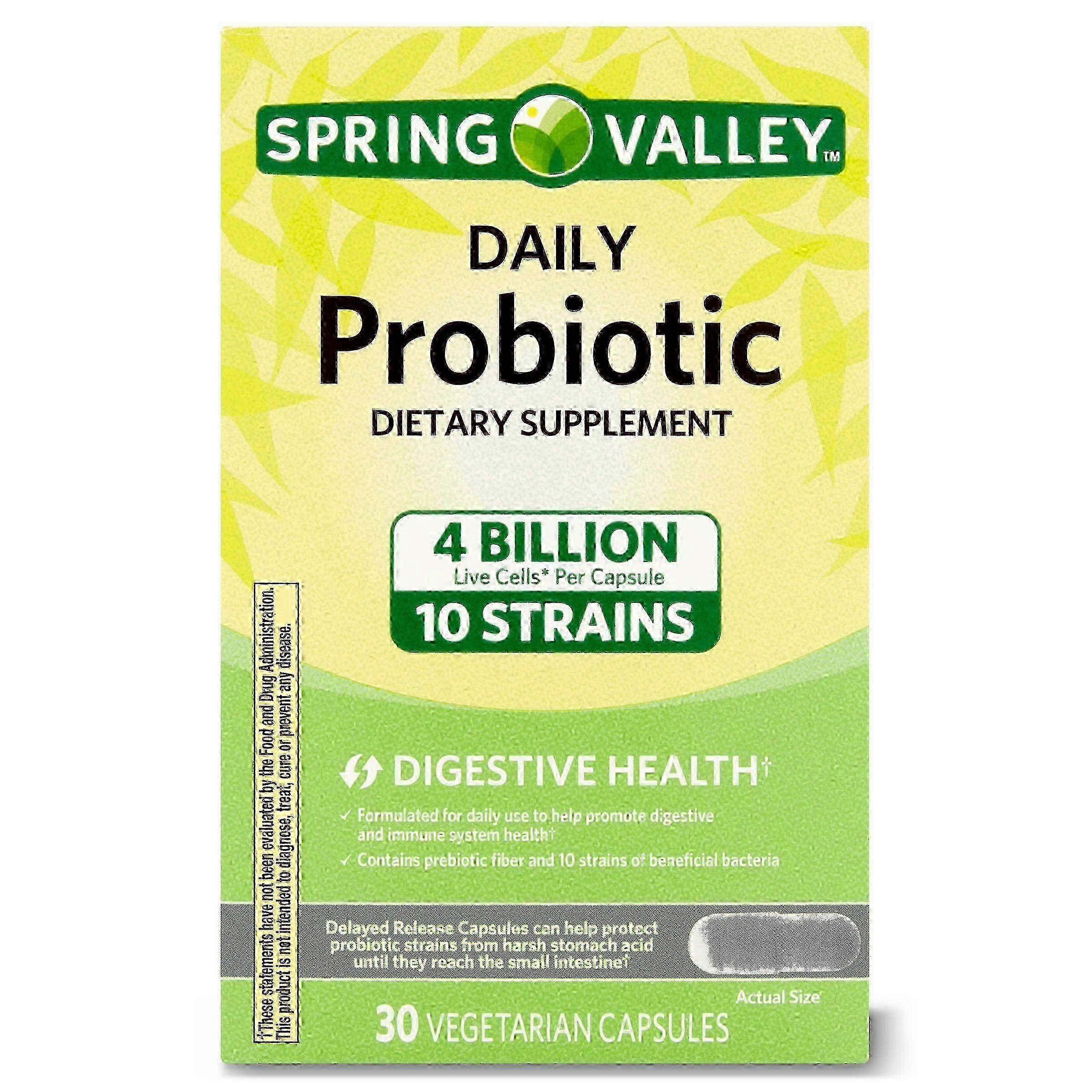 Spring Valley Daily Probiotic, Delayed-release Capsules, 30 Ea
