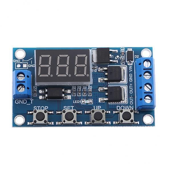 4xDC 5V~36V LED Display Cycle Delay Timer MOS Relay Switch Module for Car Auto