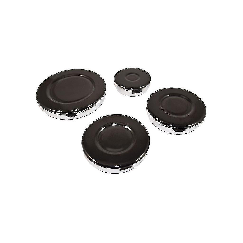 Universal Hob Cooker Gas Burner Base And Cap Set 4 Piece 55mm 75mm 100mm