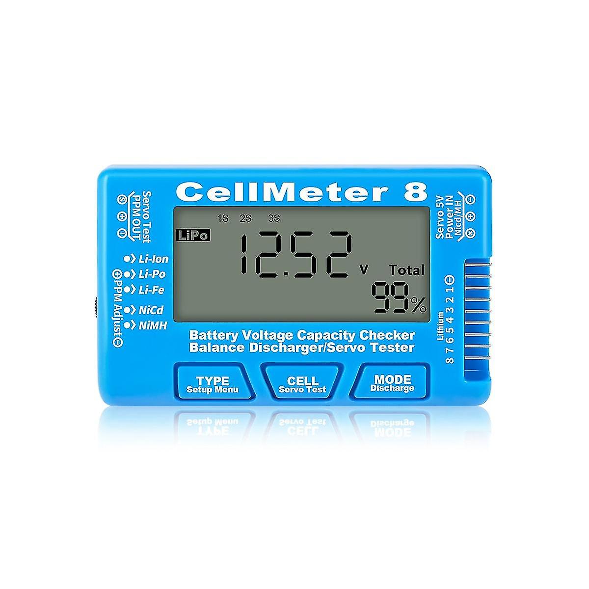 Rc Cellmeter 8 Digital Battery Capacity Checker Controller Tester Tester compatible - Nimh Nicd Cell Meter-DT