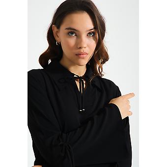 Lace Detailed Black Tunic