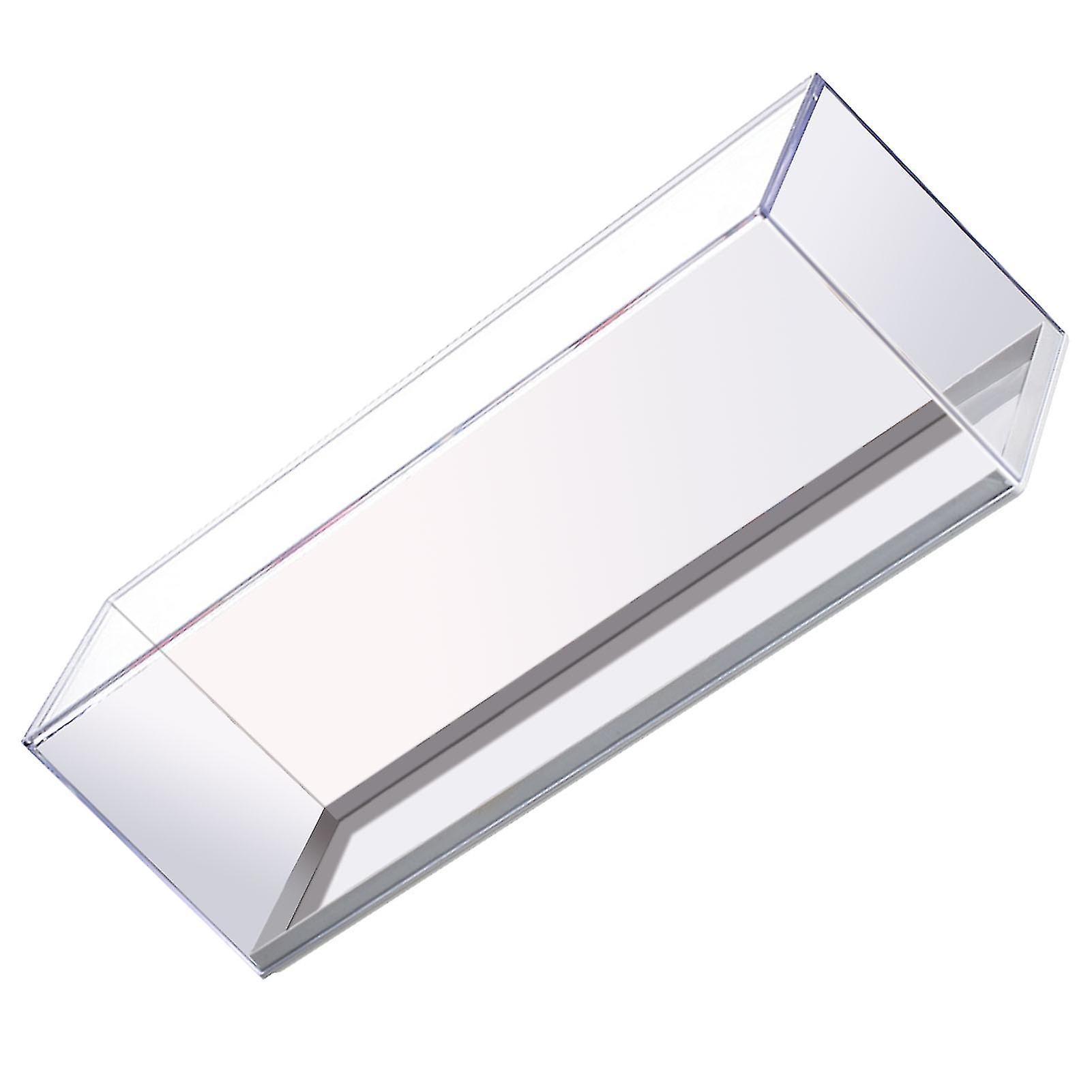 Toy Display Case Plastic Transparency Stackable Free Installation Toy Showcase for Boys and Girls White 