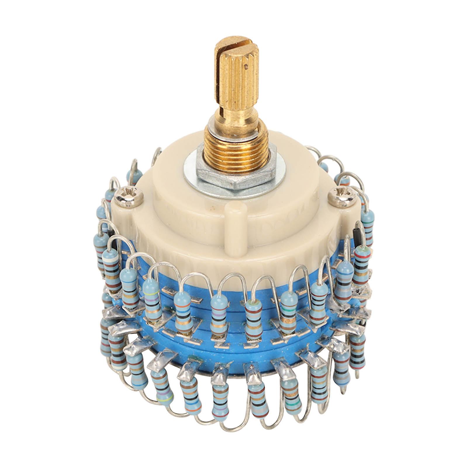 High-Accuracy 20K Ohm Two-Channel Potentiometer with 24-Step Gearing for Audio Amps