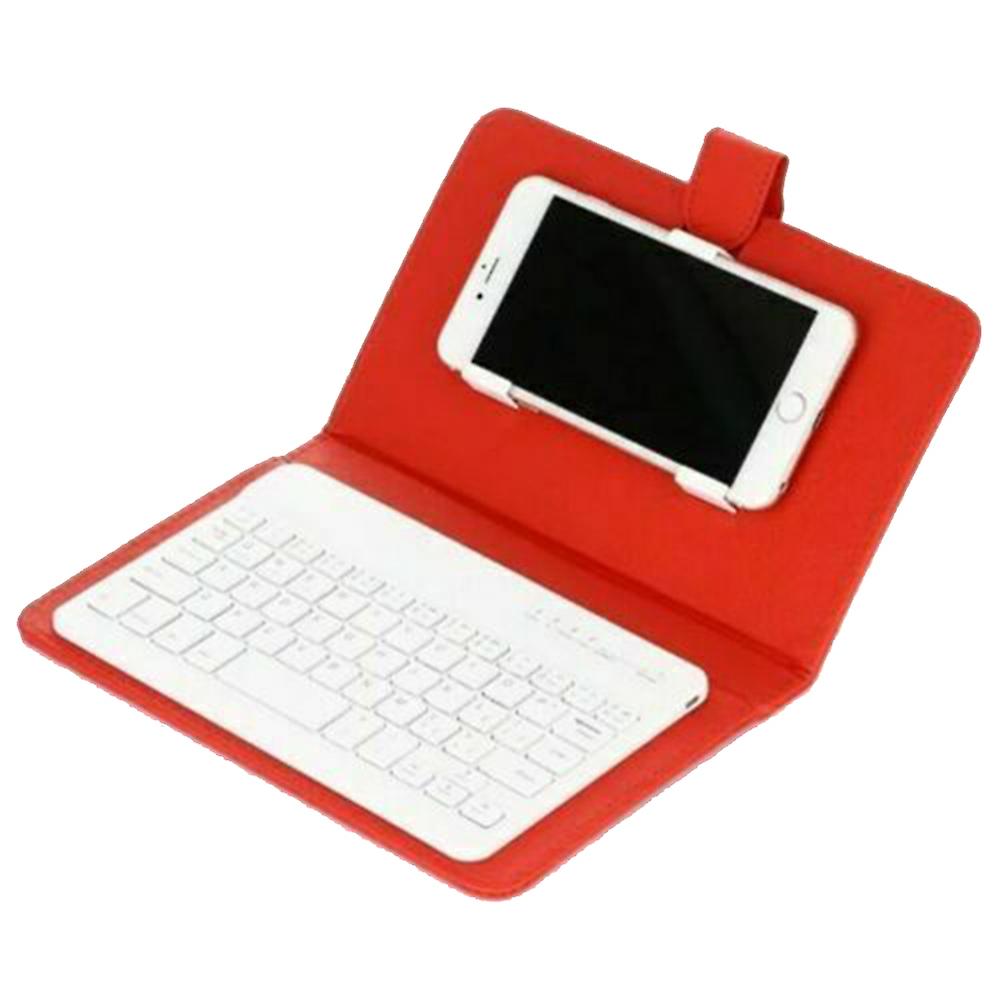 Mini Portable Wireless Bluetooth Keyboard with Leather Case for Smartphone