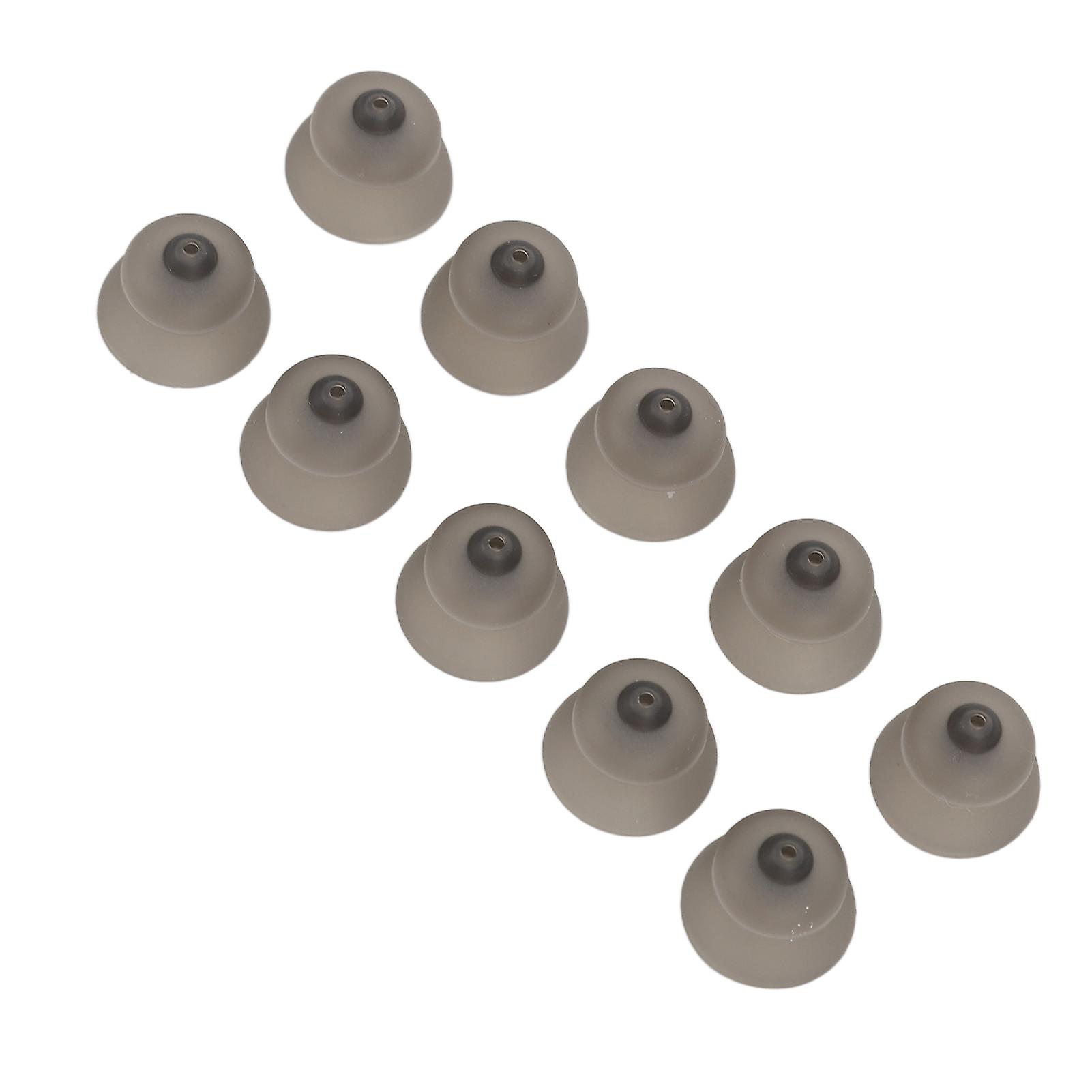 10pcs Sound Amplifier Dome Double Layer Open Washable Silicone Static Sound Amplifier Tips Ear Pieces Black for Phonak 13mm 