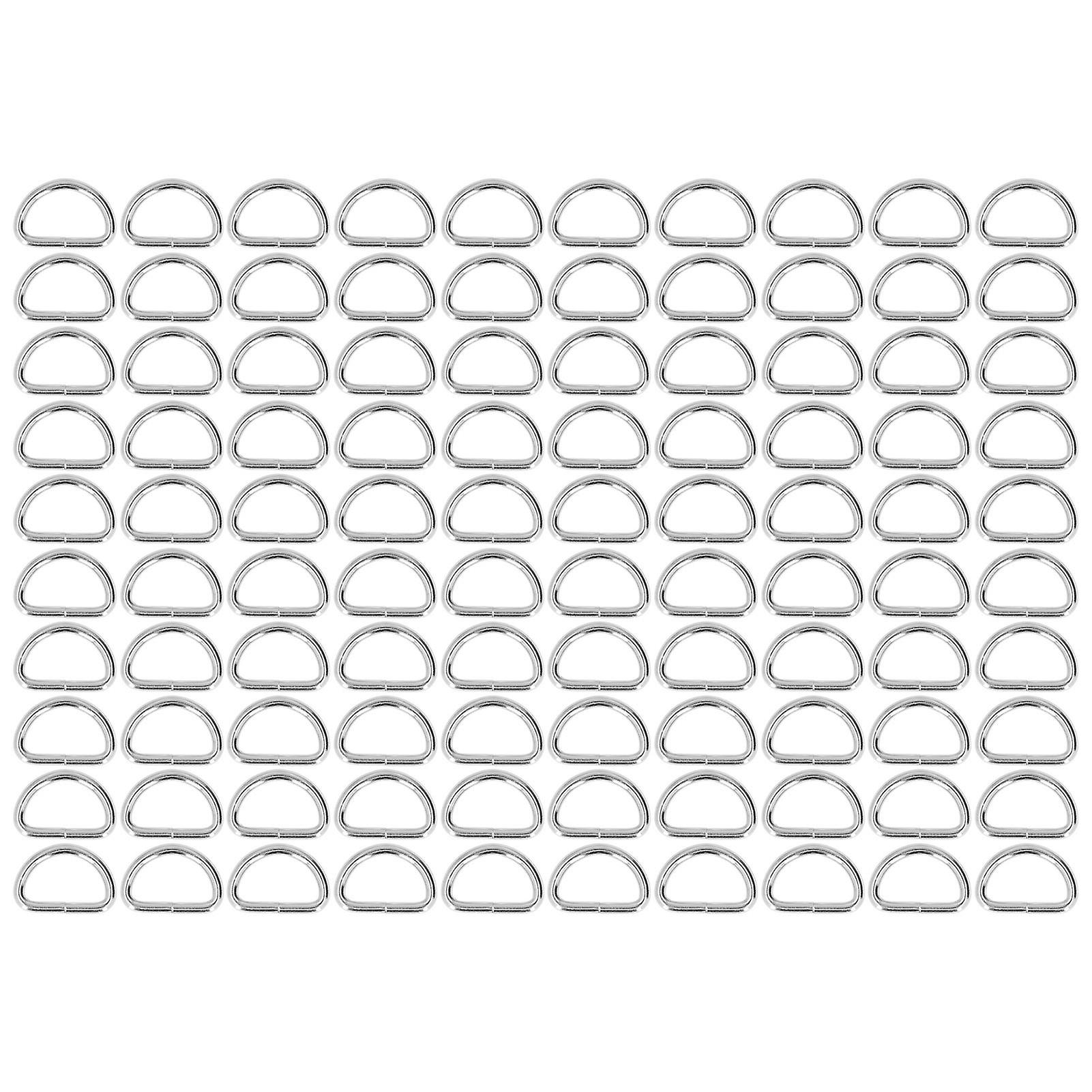 100pcs D Rings Durable Wearable Easy Replaceable Convenient Practical Compact Bag Buckles for Necklaces