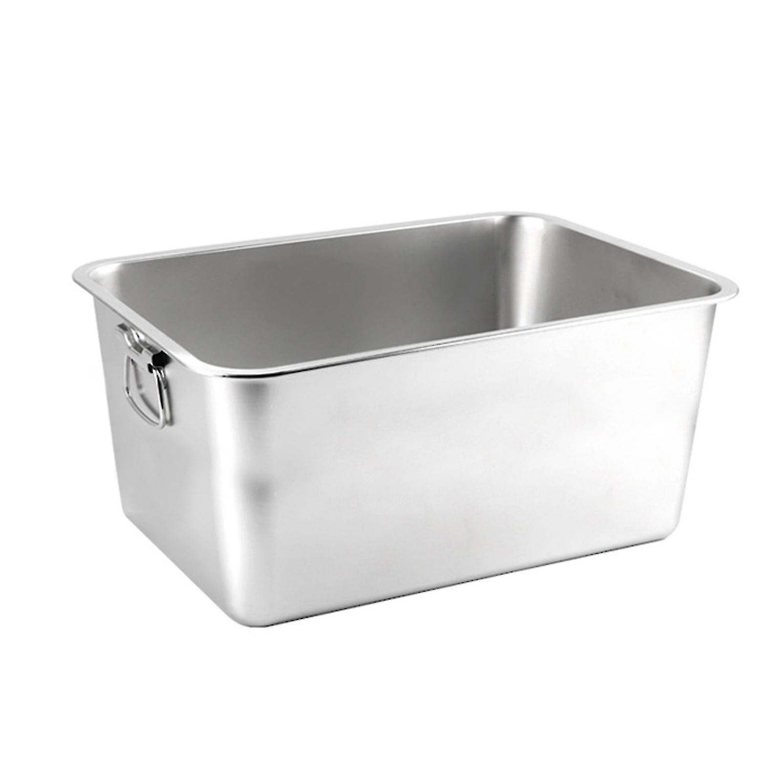 Rectangle Stainless Steel Cat Litter Box - Spacious, Low Entry, And Broken-resistant-hao
