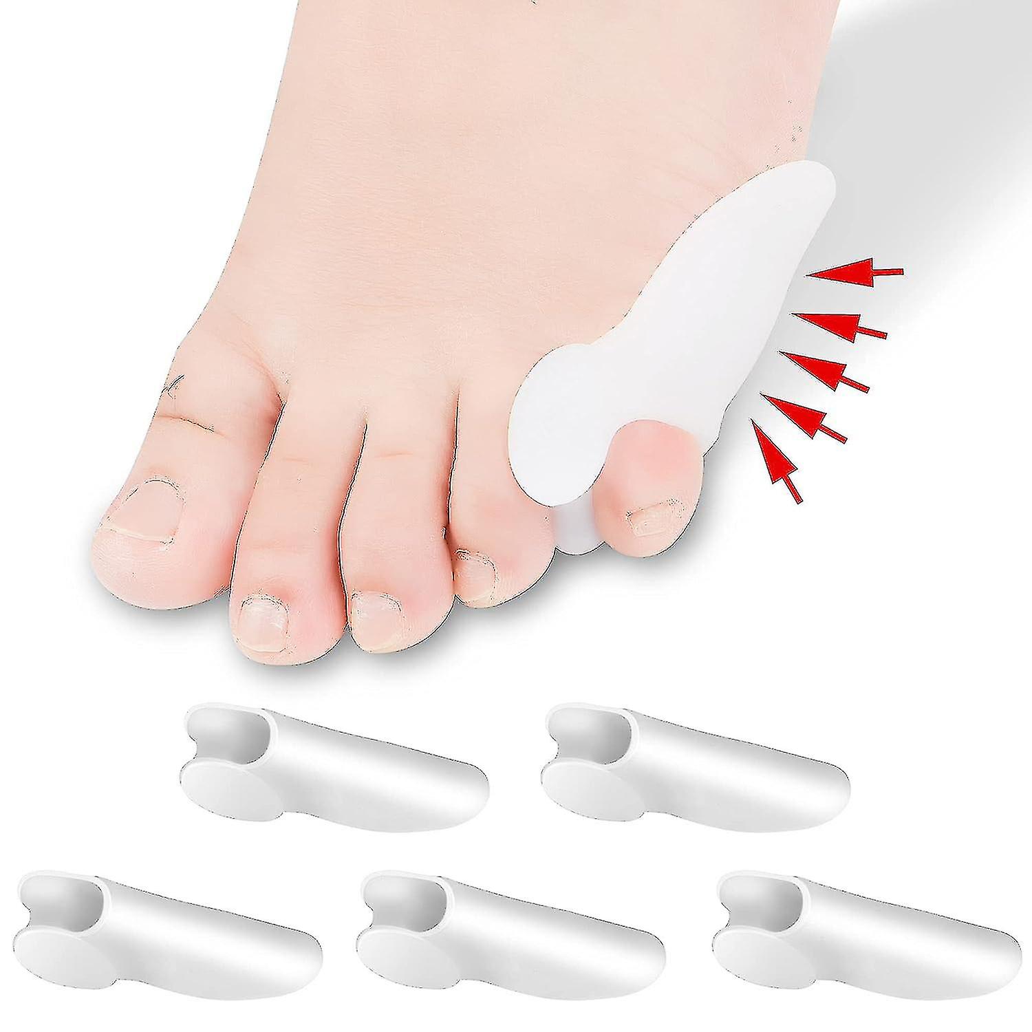 6pcs Toe Gel Bunion Protector Tailors Bunion Corrector Toe Separators Soft Gel Bunion Pads Toe Spacers