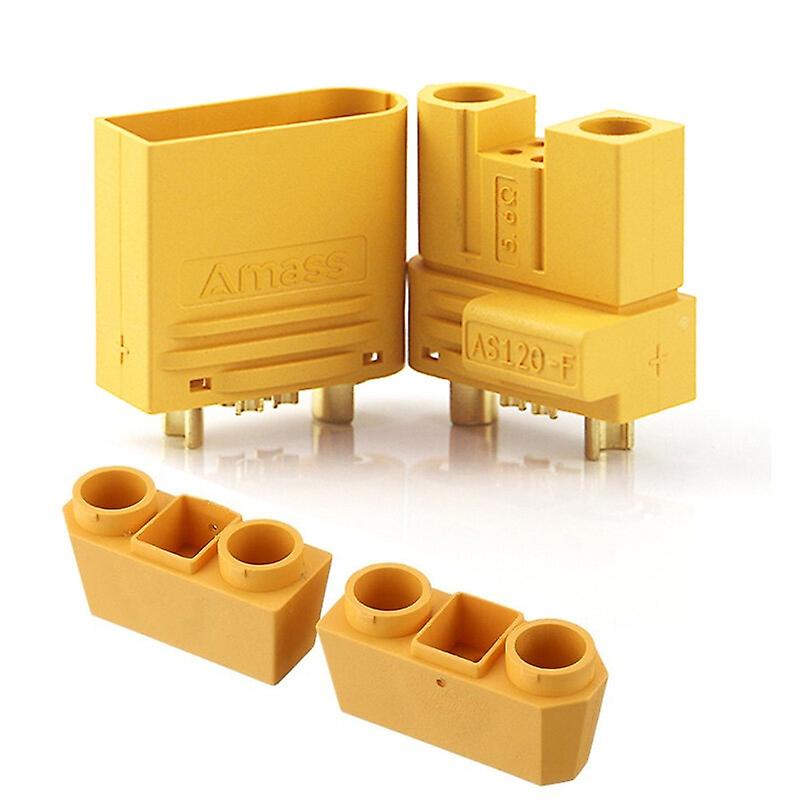 1pair Amass AS120 Male Female Plug Connector Resistance Adapter Plug for RC Model FPV Racing Drone L