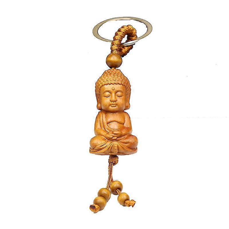 Wooden Buddha Keychain Buddhism Keychain