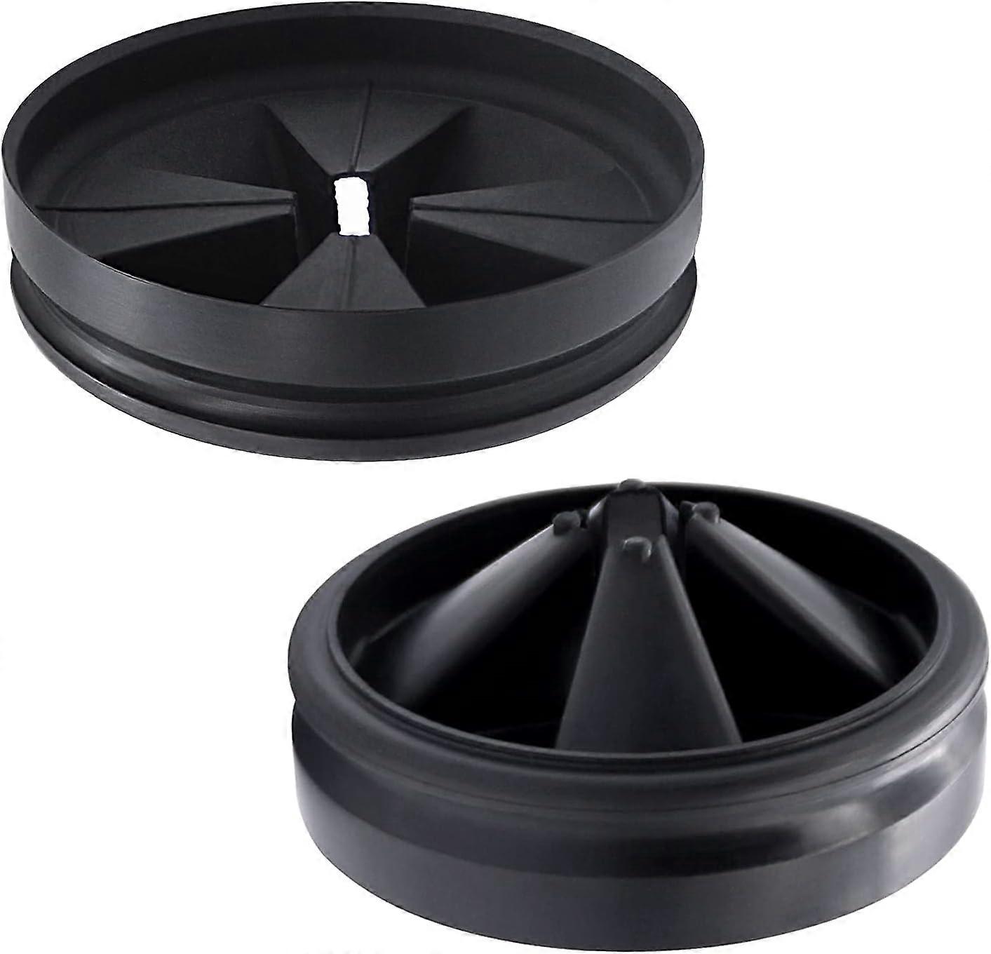 3 3/8" Garbage Disposal Splash Guards (2 Pack) Sink Baffle QCB-AM Replacement for Evolution Series, Garbage Disposer Accessories, Black