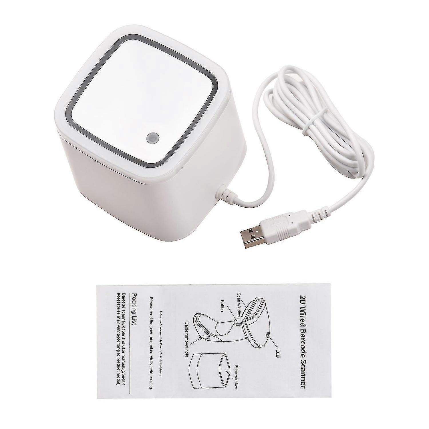 Qr Barcode Scanner Platform Hands-free Usb Wired Bar Code Reader Cmos Image Sensor Desktop Scanner L